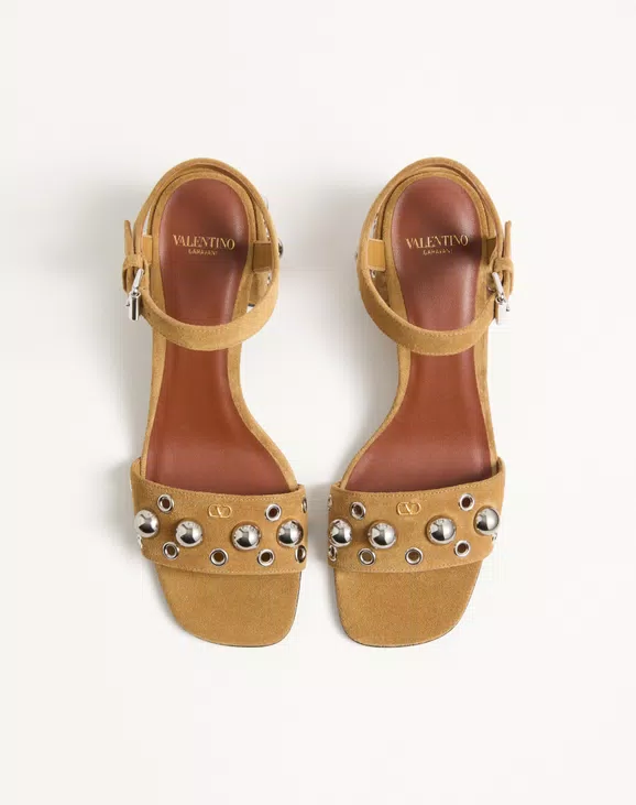 Valentino Nellcôte Crust Leather Sandal 60Mm - Image 5